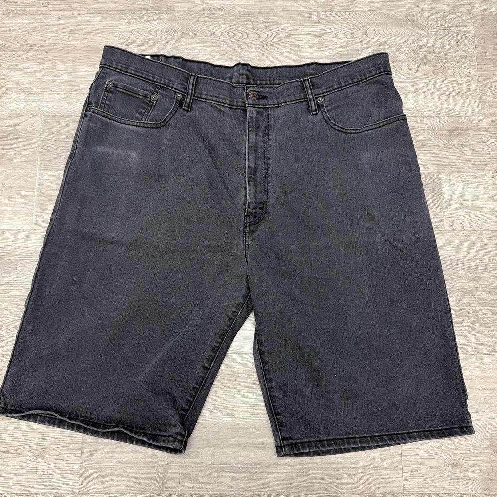 Levi's 569 Black Jean Shorts Loose Straight Size 40 (12" Inseam) Denim Jorts